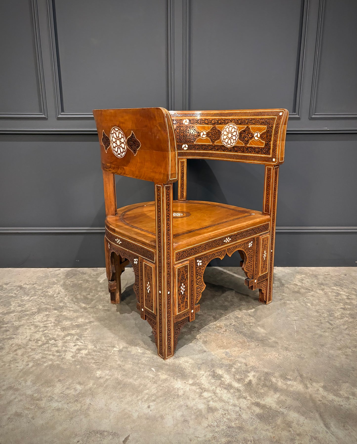 Pair of Syrian Walnut Chairs