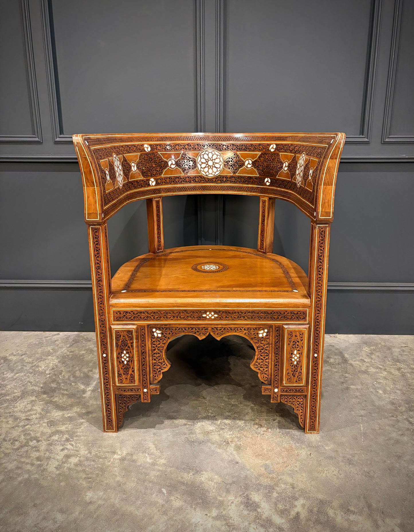 Pair of Syrian Walnut Chairs
