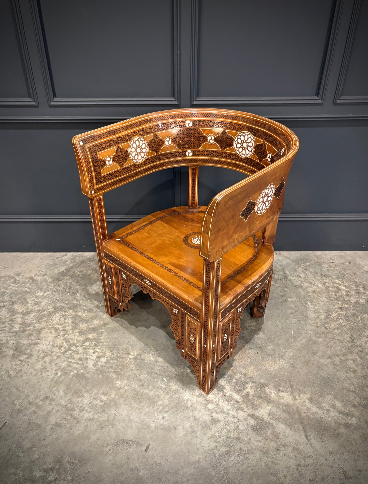 Pair of Syrian Walnut Chairs