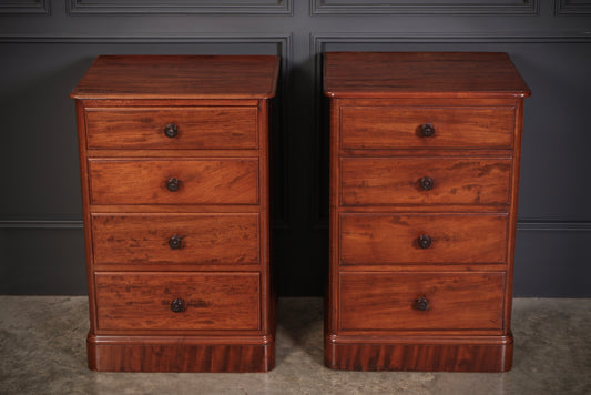 Pair of Victorian Mahogany Bedside Cabinets