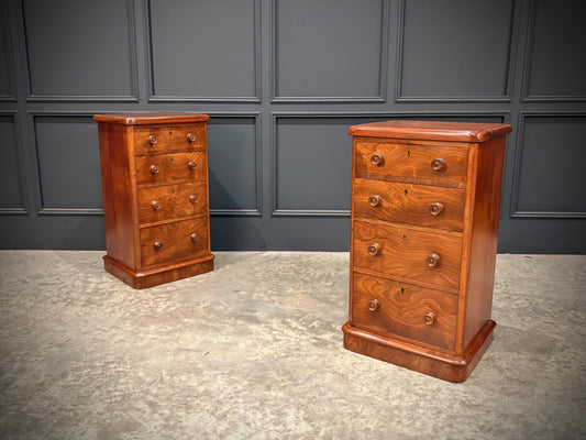 Pair of Victorian Mahogany Bedside Chests