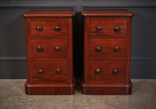 Pair of Victorian Mahogany Bedside Chests