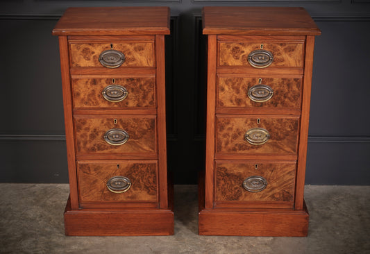 Pair of Walnut Bedside Chests