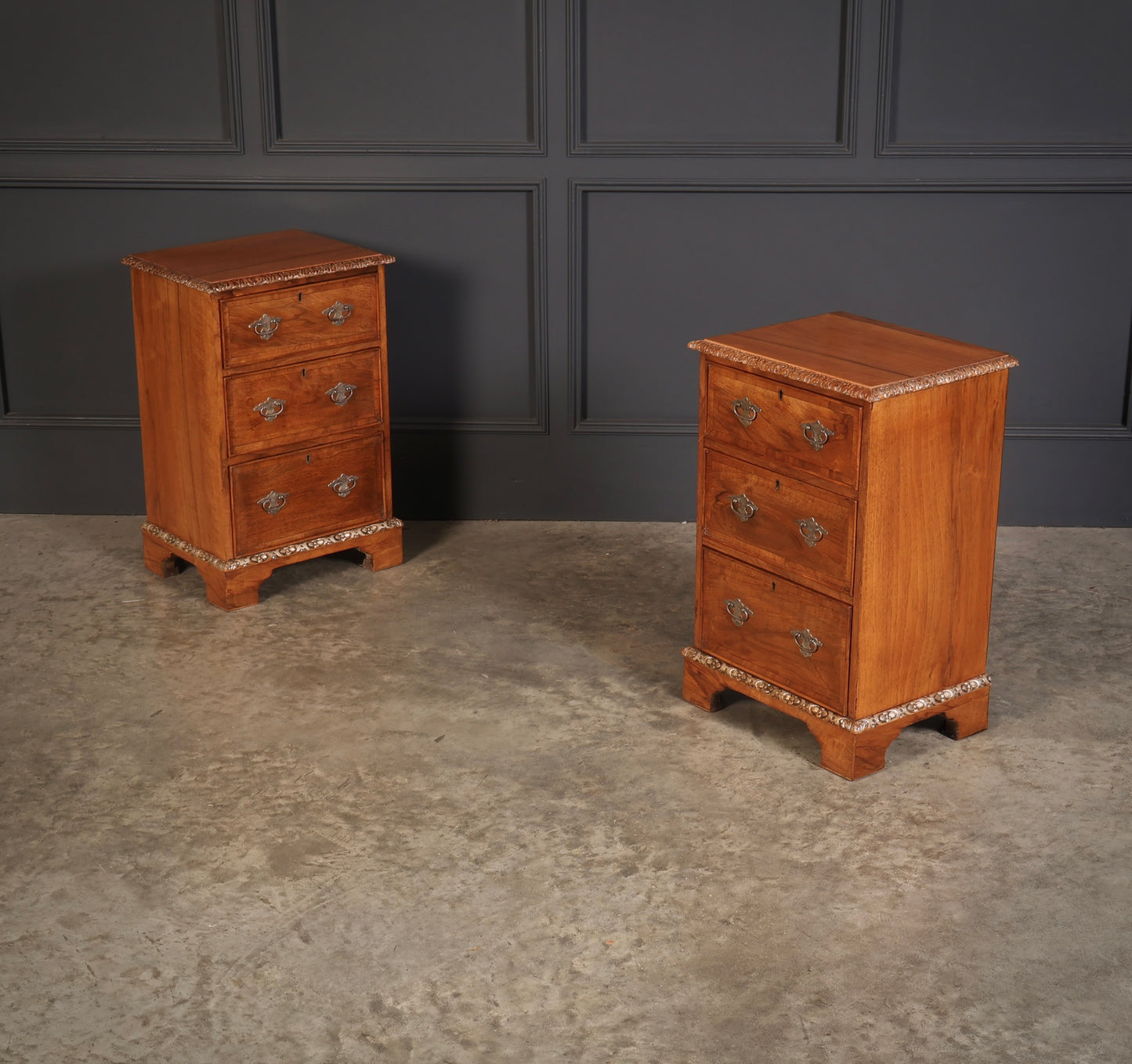 Pair of Walnut Bedside Chests