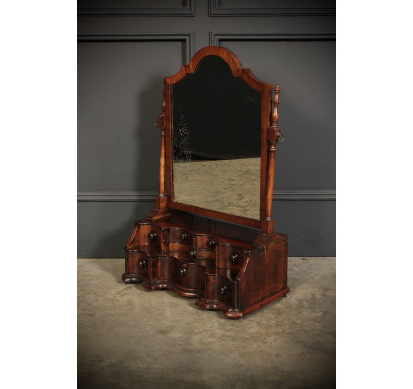 Queen Anne Style Mahogany Dressing Mirror