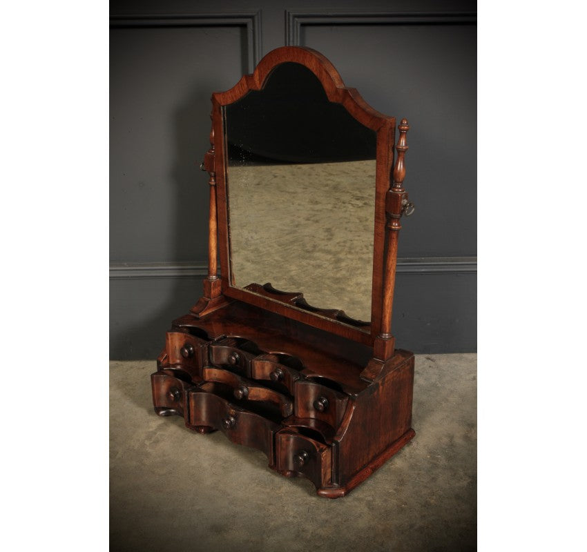 Queen Anne Style Mahogany Dressing Mirror