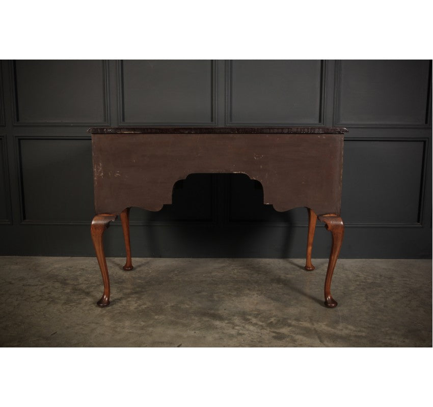 Queen Anne Style Serpentine Walnut Desk