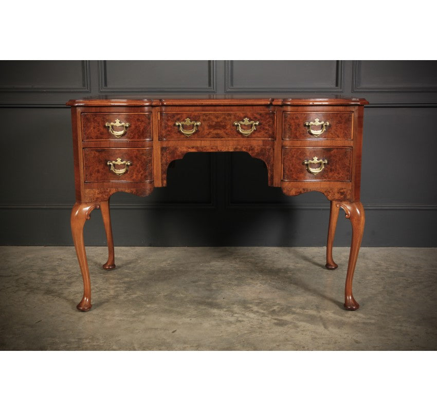 Queen Anne Style Serpentine Walnut Desk