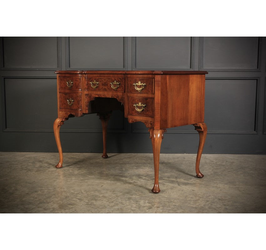 Queen Anne Style Serpentine Walnut Desk