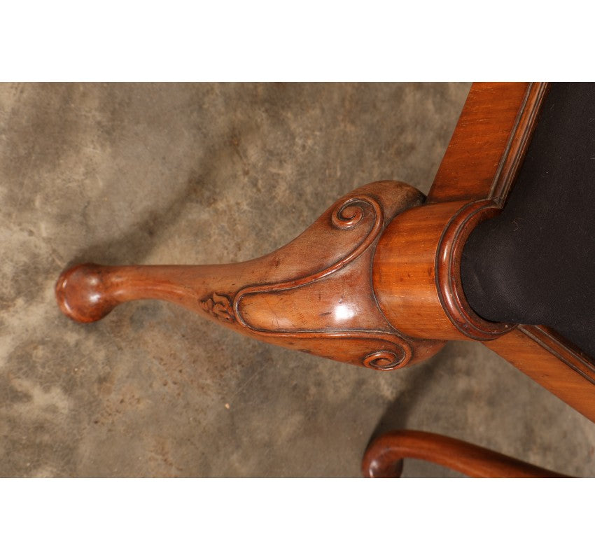 Queen Anne Style Walnut Dressing Stool