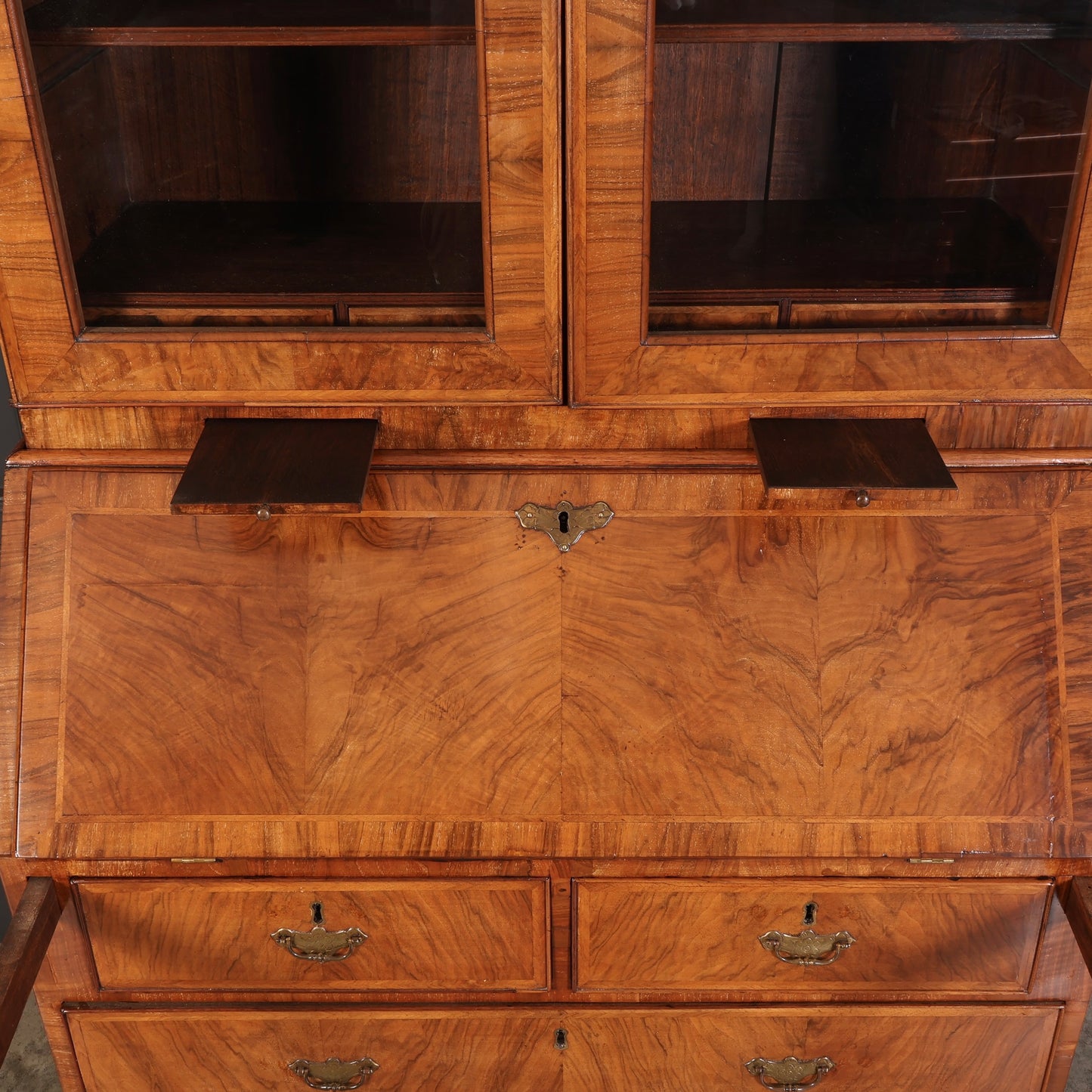 18th Century Queen Anne Walnut Bureau Bookcase