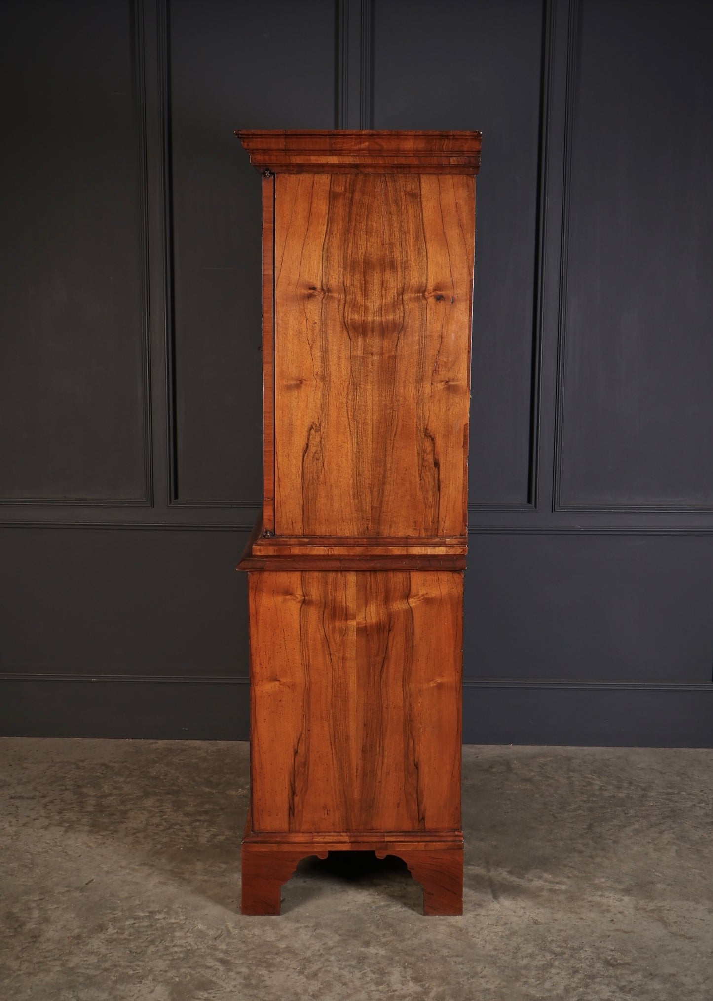 Queen Anne Walnut Cabinet on Chest