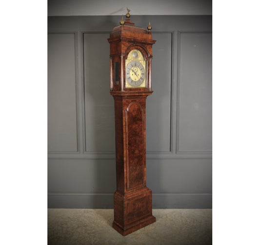 Queen Anne Walnut Grandfather Clock