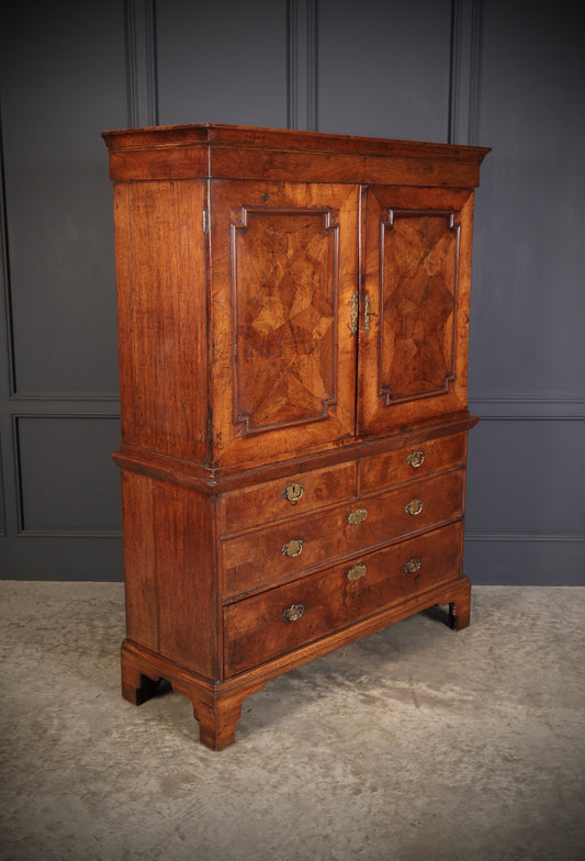 Queen Anne Walnut Hall Cupboard