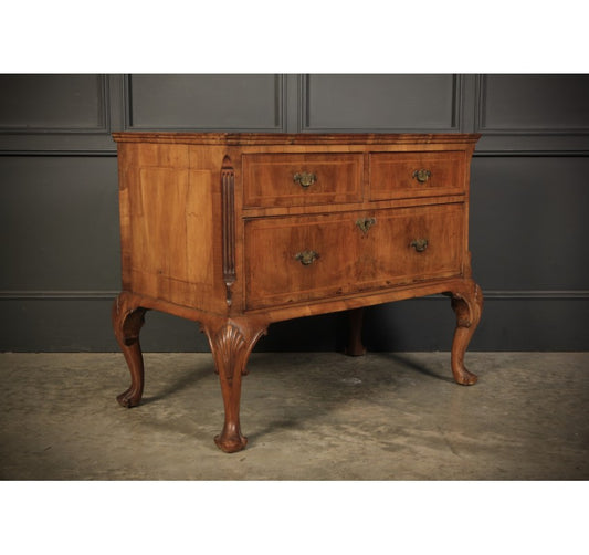 Queen Anne Walnut Low Chest of Drawers