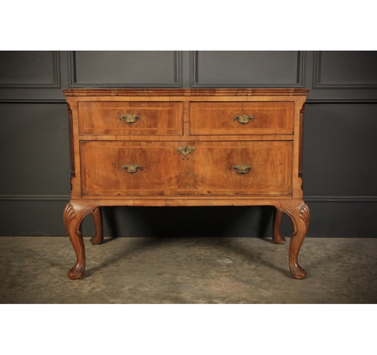 Queen Anne Walnut Low Chest of Drawers