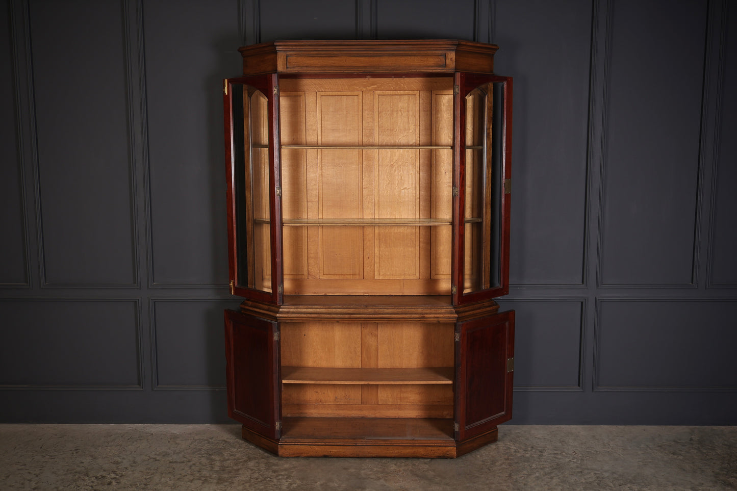 Rare Antique Mahogany Glazed Display Cabinet