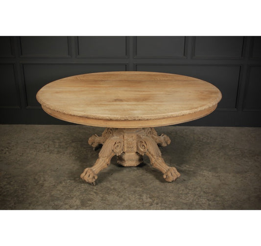 Raw Carved Oak Centre Table