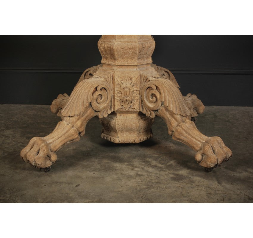 Bleached Carved Oak Centre Table