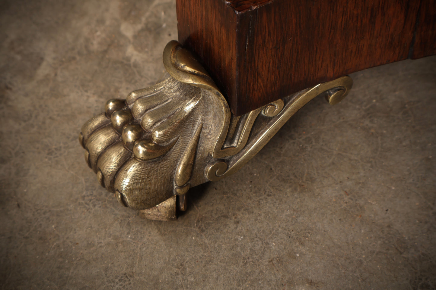 Regency Brass Inlaid Rosewood Card Table