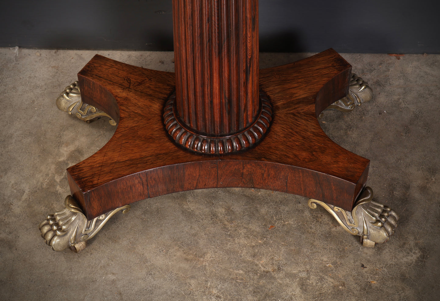 Regency Brass Inlaid Rosewood Card Table