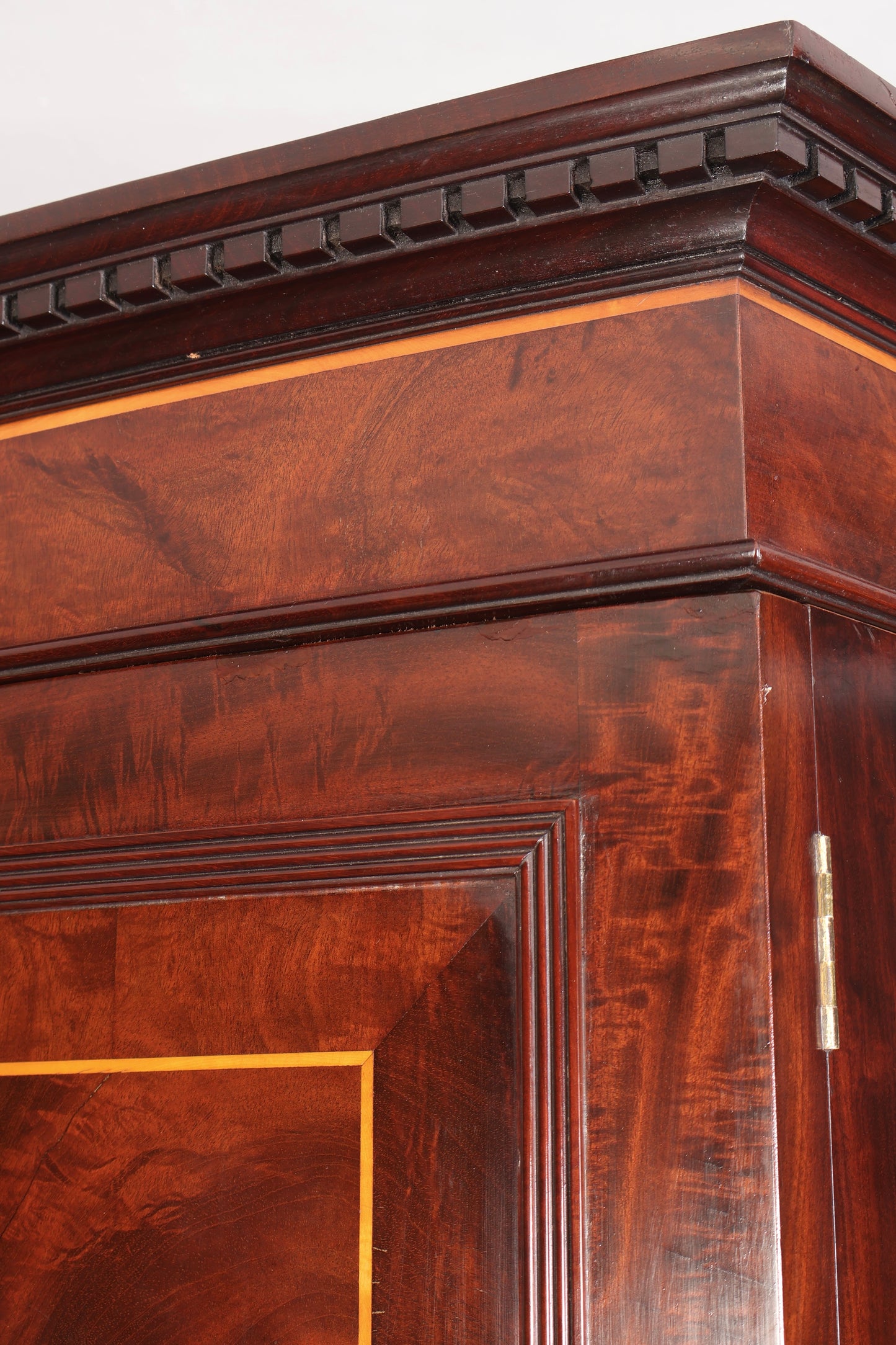 Regency Inlaid Mahogany Bow Front Wardrobe