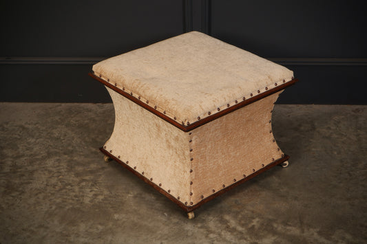 Regency Mahogany Box Ottoman