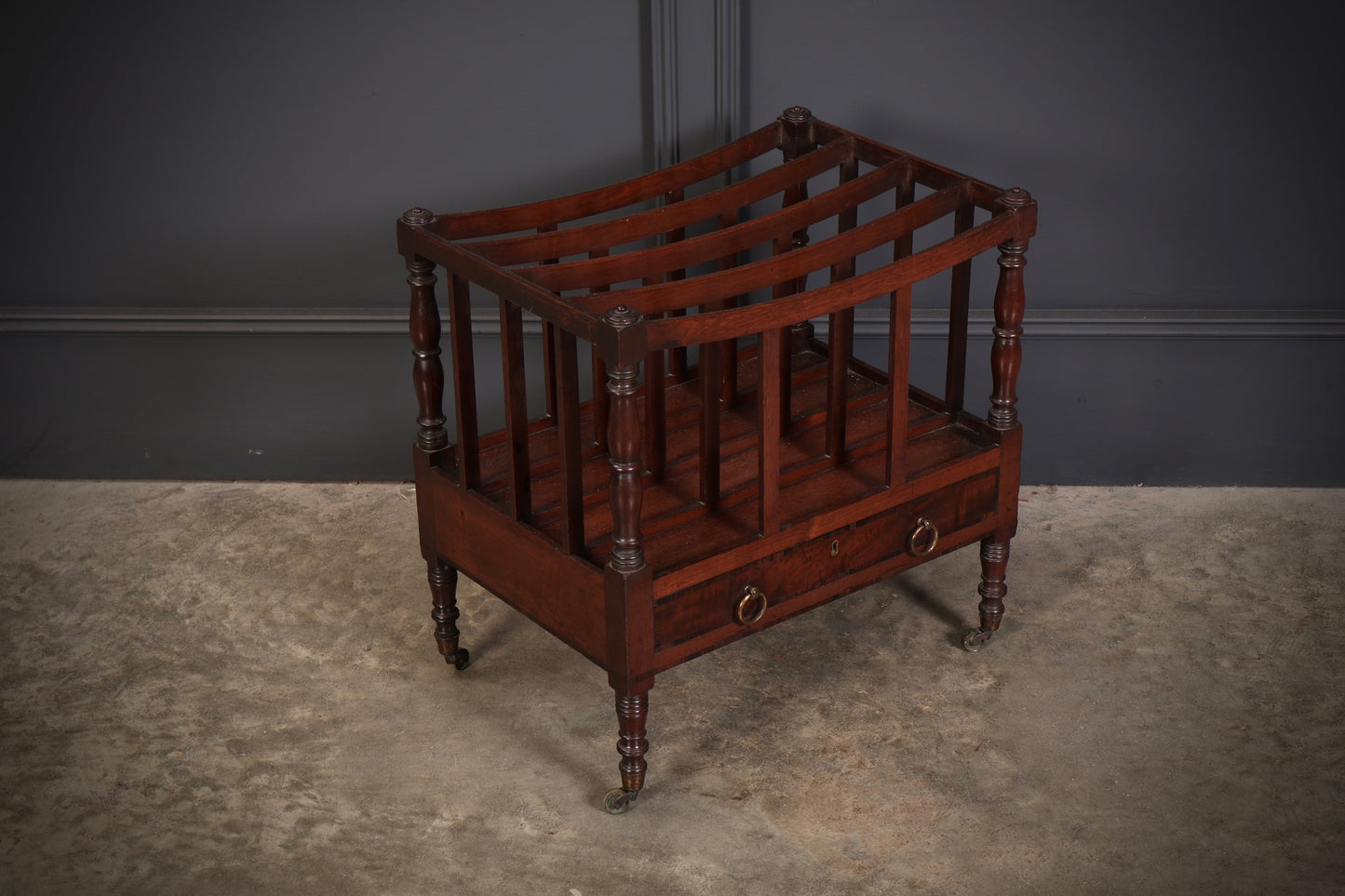 Regency Mahogany Canterbury Magazine Rack