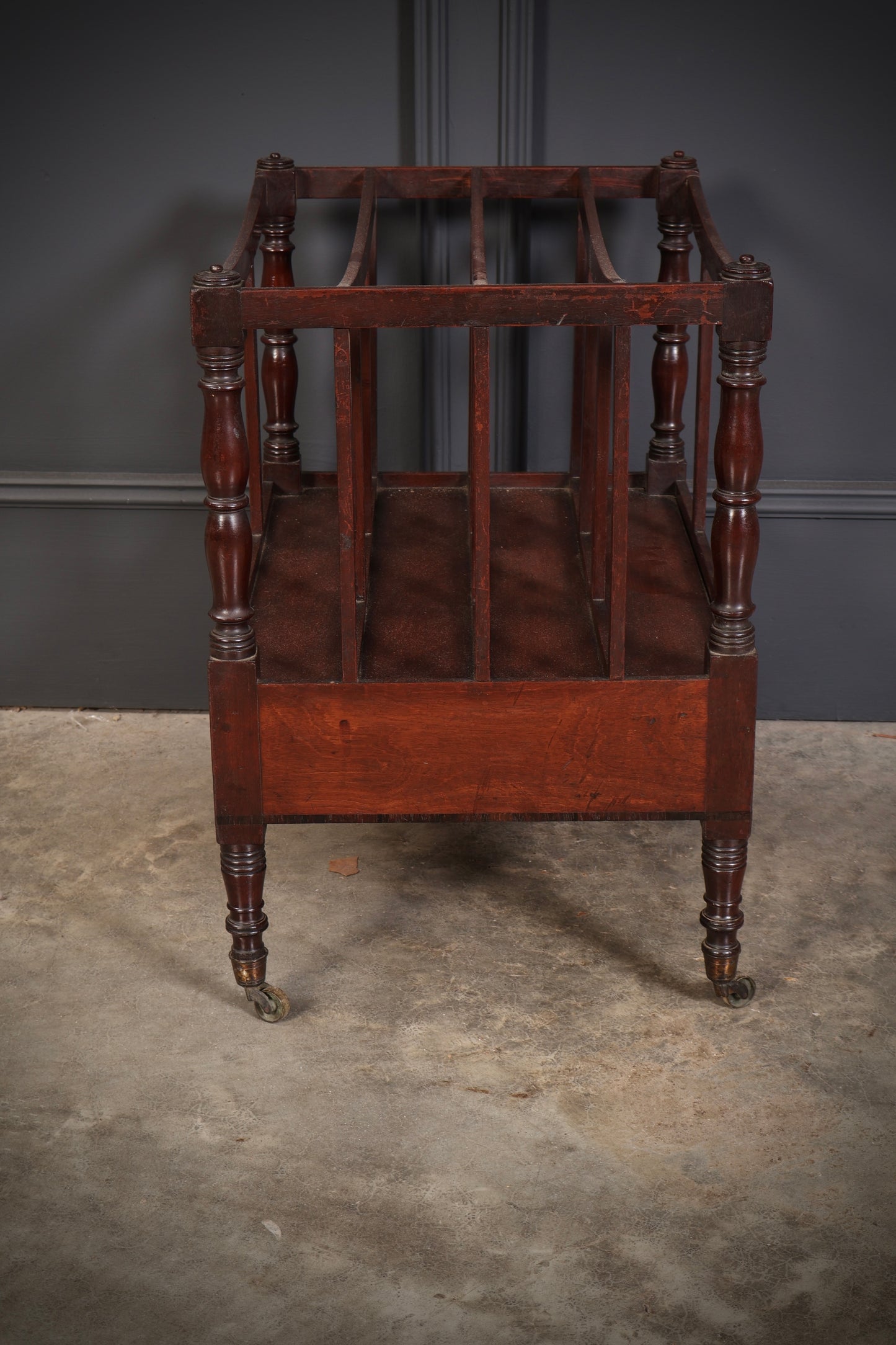 Regency Mahogany Canterbury Magazine Rack