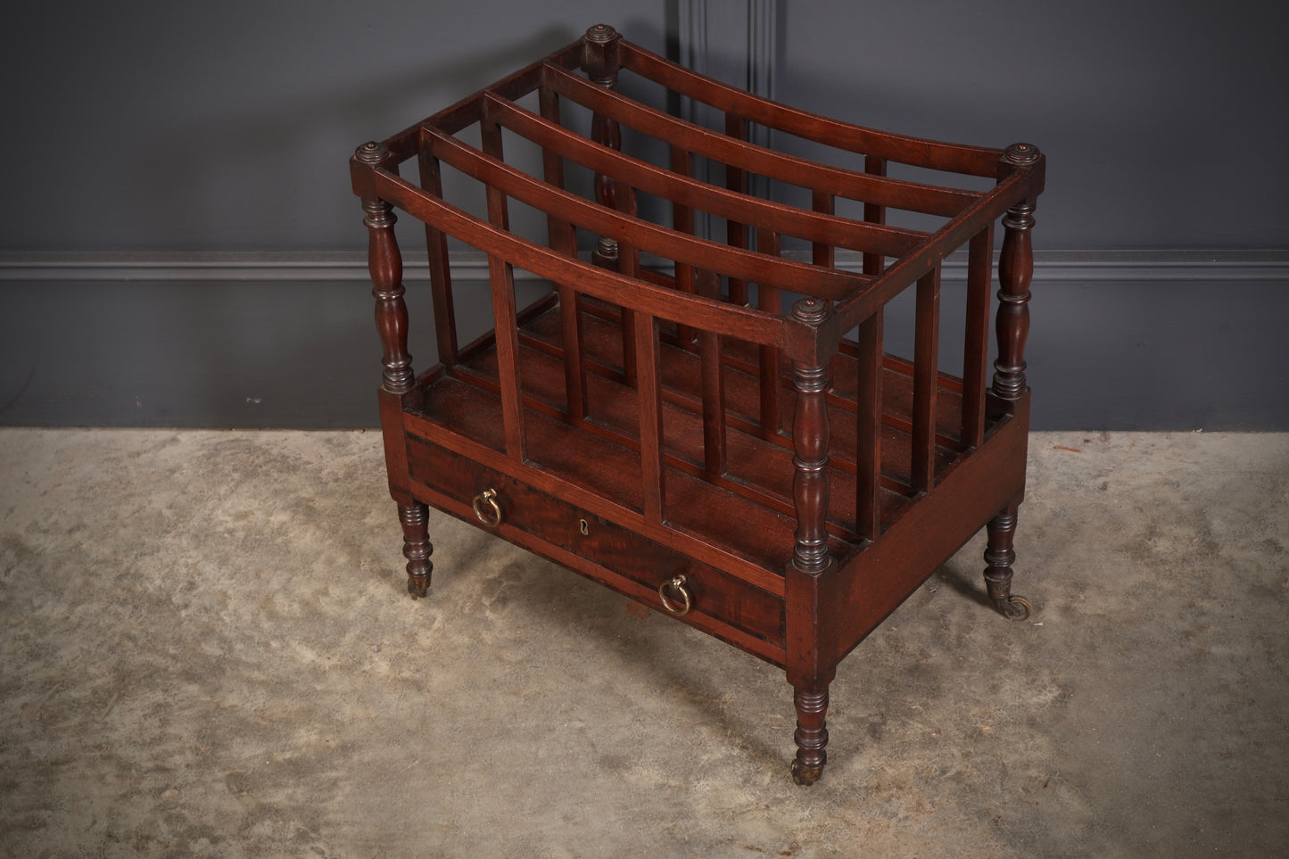 Regency Mahogany Canterbury Magazine Rack