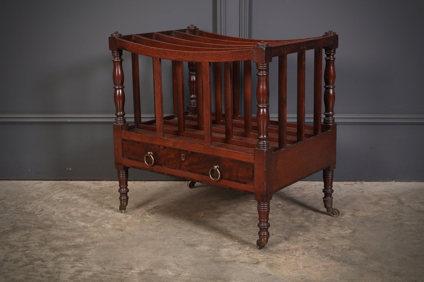 Regency Mahogany Canterbury Magazine Rack