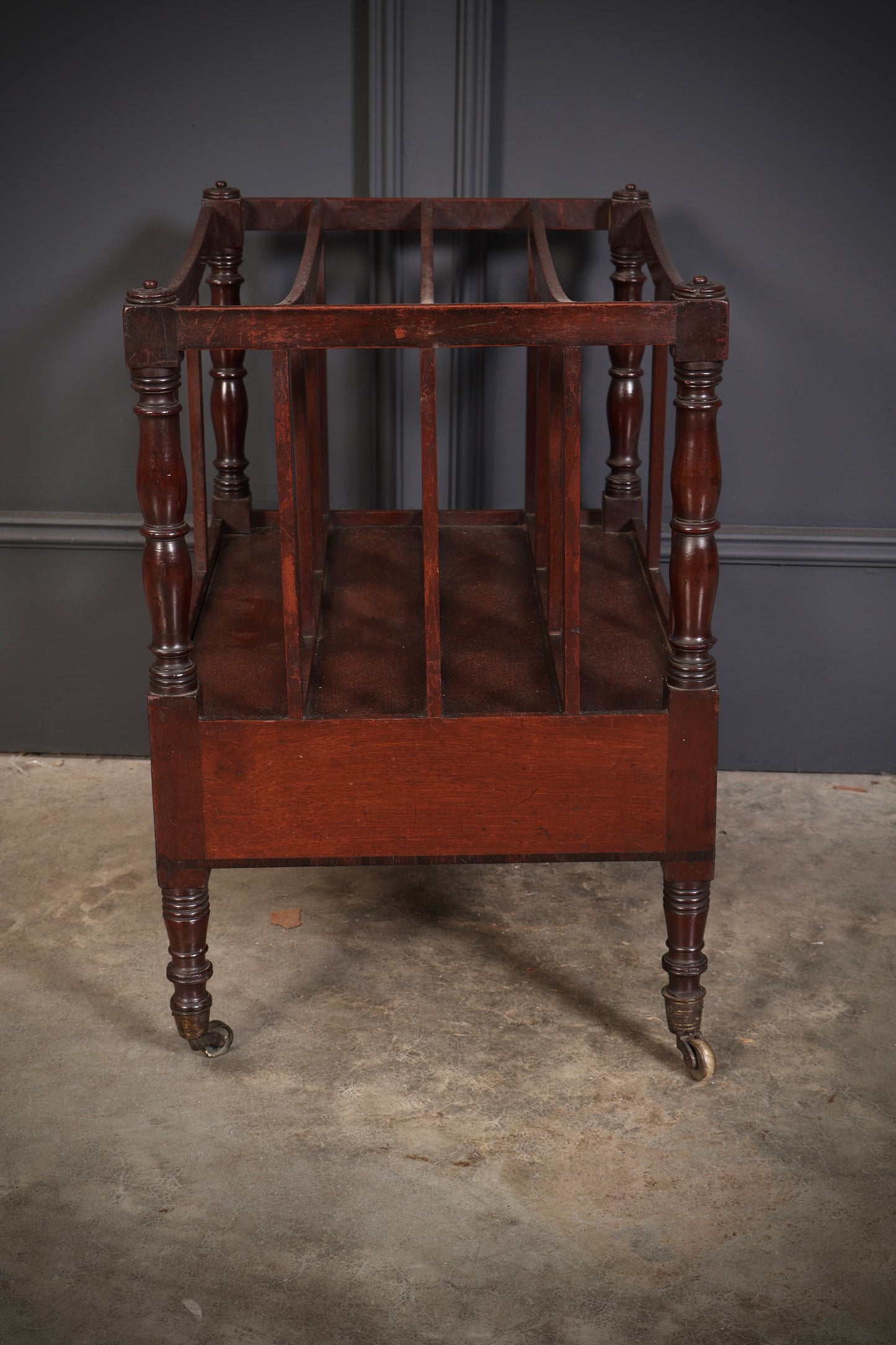 Regency Mahogany Canterbury Magazine Rack