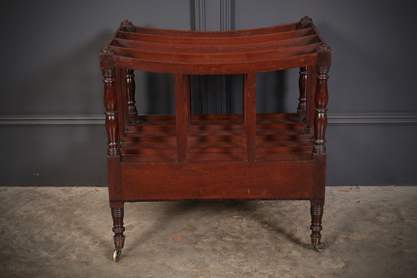 Regency Mahogany Canterbury Magazine Rack