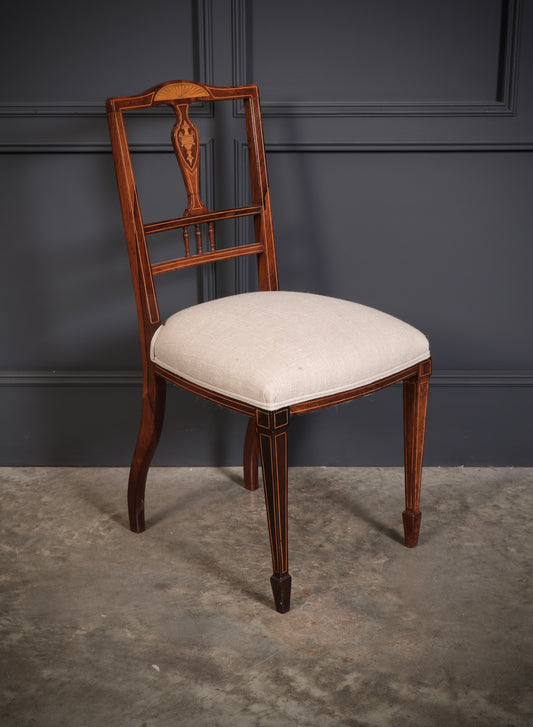 Rosewood Marquetry Inlaid Bedroom Chair