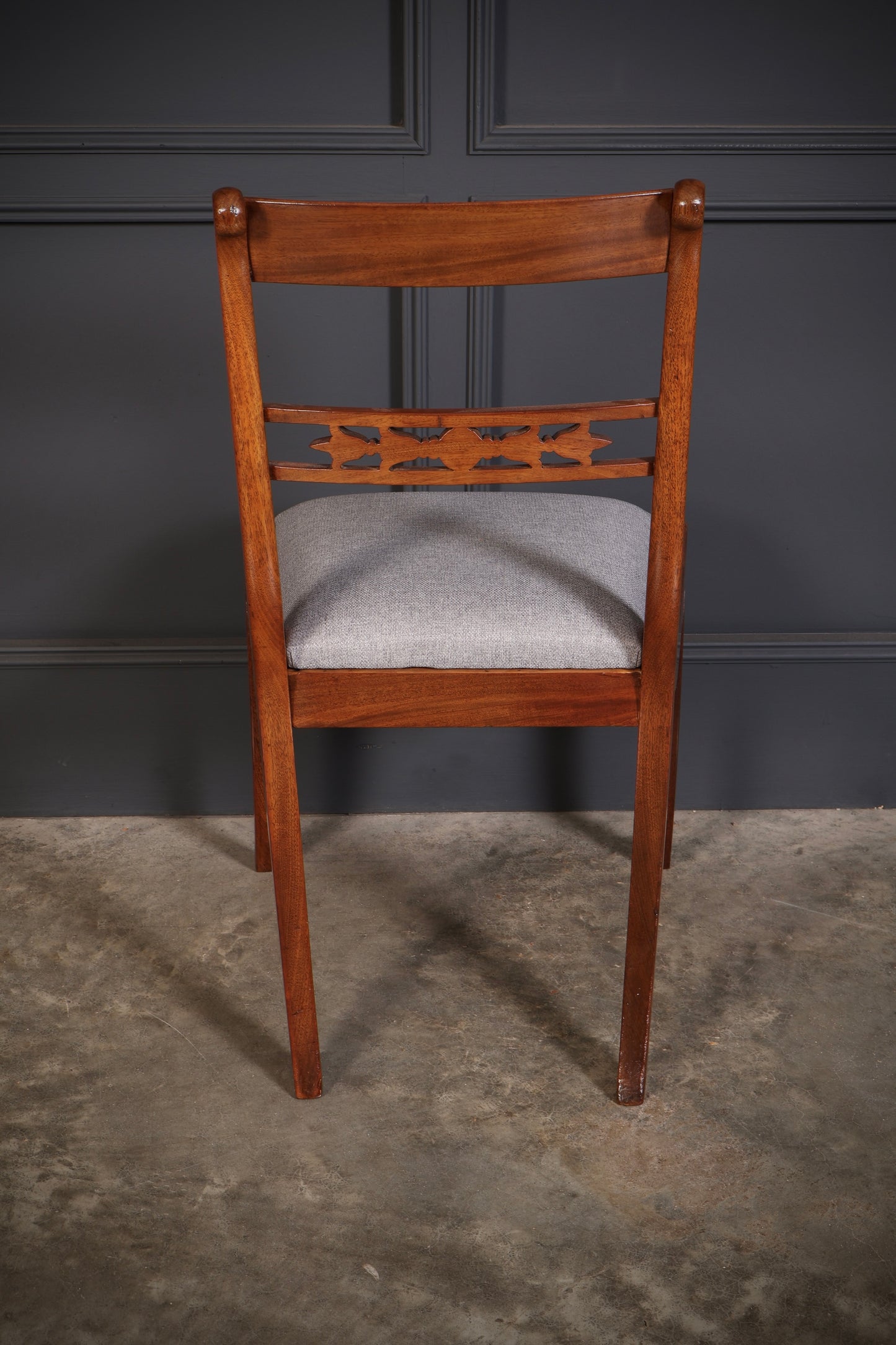 Set of 14 Regency Mahogany Bar Back Dining Chairs