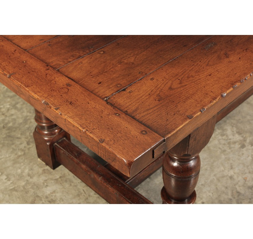 Solid Distressed Oak Refectory Dining Table