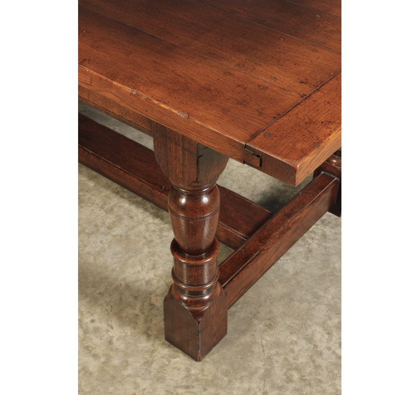 Solid Distressed Oak Refectory Dining Table