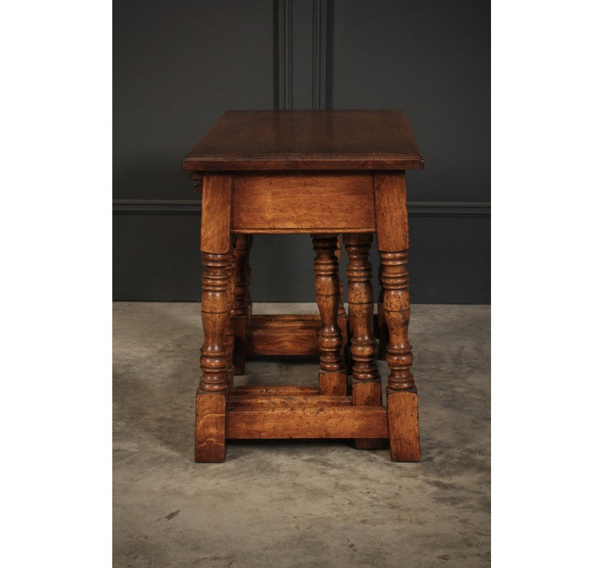 Solid Ipswich Oak Nest of 3 Tables