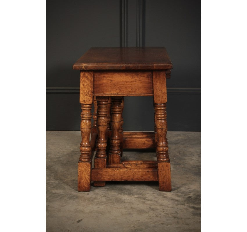 Solid Ipswich Oak Nest of 3 Tables