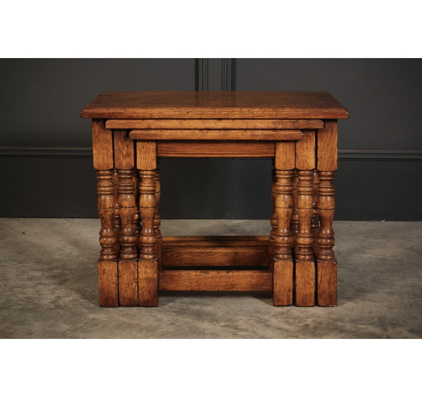 Solid Ipswich Oak Nest of 3 Tables