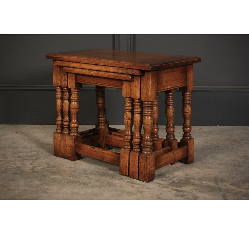 Solid Ipswich Oak Nest of 3 Tables