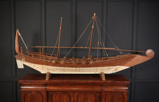 Large Model of Teak Dhow Boat