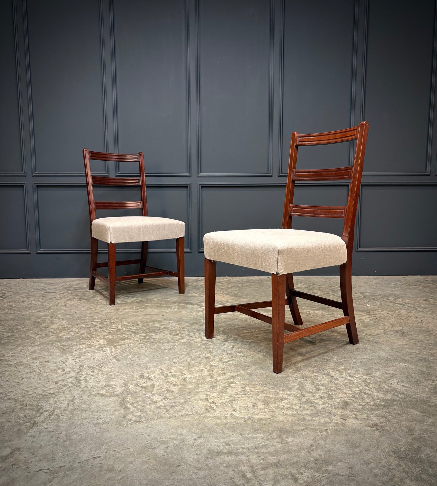 Set Of Eighteen Georgian Mahogany Dining Chairs