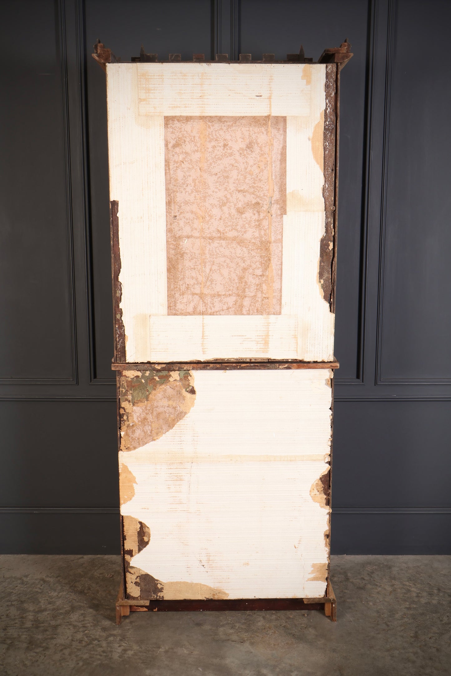 Victorian Bleached Oak Secretaire Bookcase