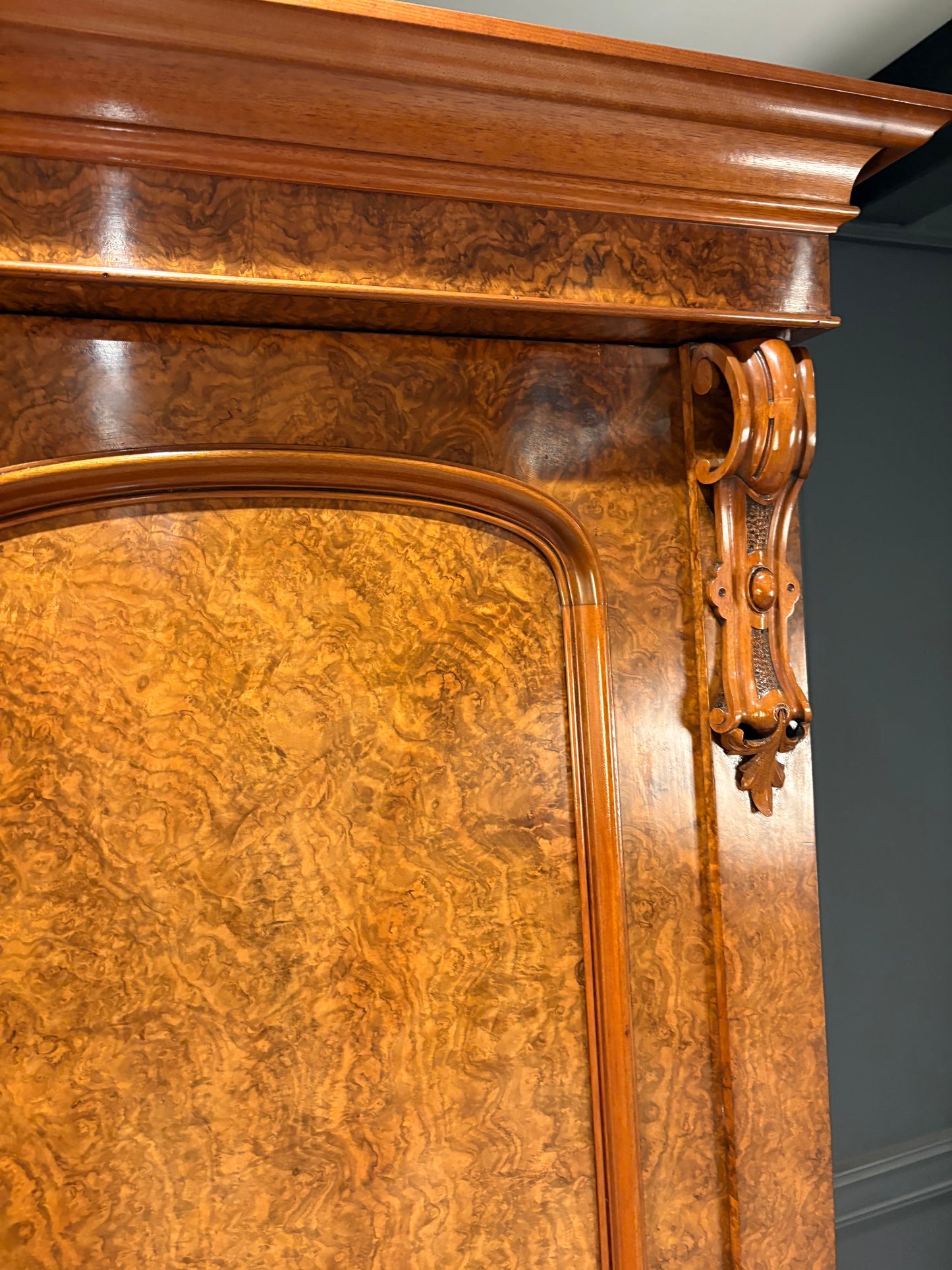 Fine Victorian Burr Walnut Wardrobe