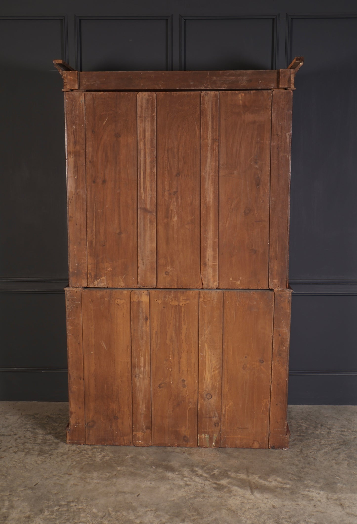 Victorian Figured Walnut Linen Press Cupboard