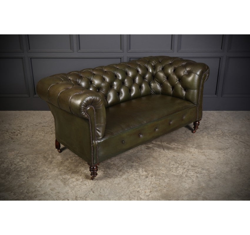 Victorian Leather Chesterfield Sofa