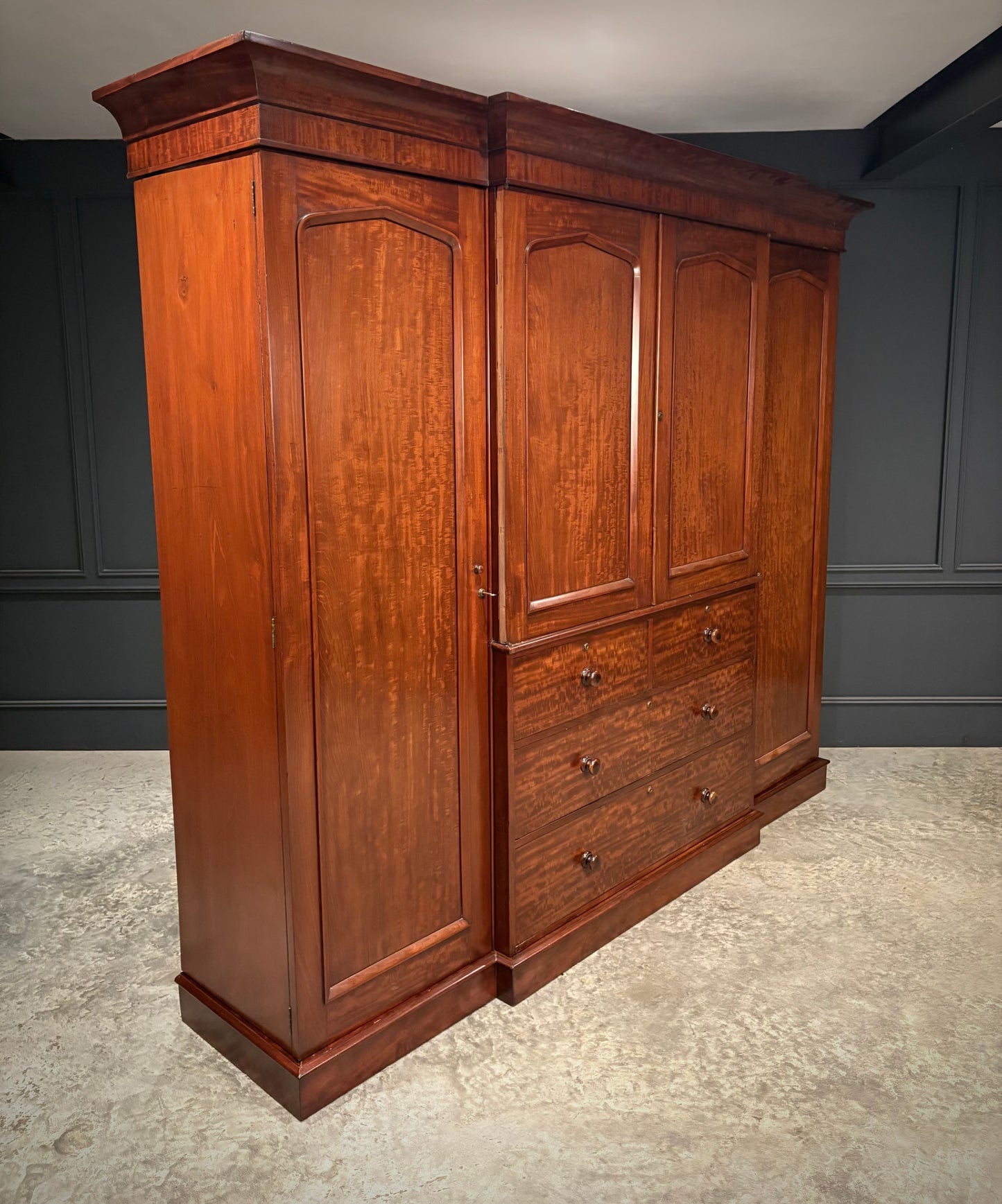 Victorian Mahogany 4 Door Wardrobe