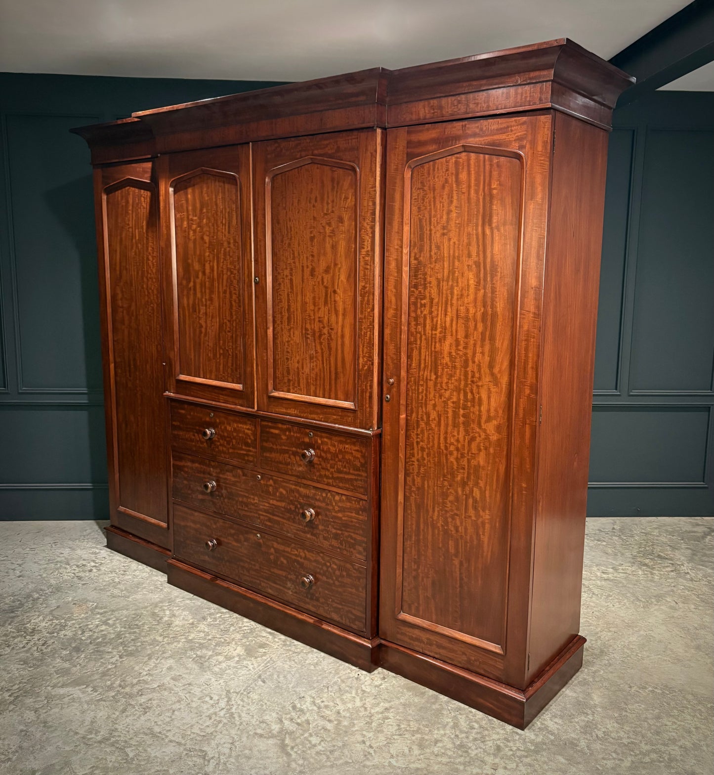 Victorian Mahogany 4 Door Wardrobe