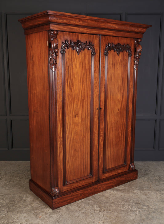 Victorian Mahogany Double Wardrobe